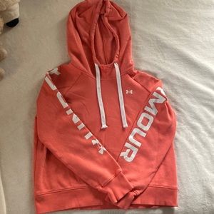 Peach Under Armour Cropped Hoodie